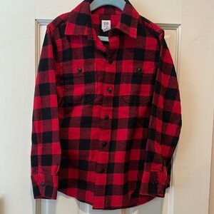 GAP Kids Checkered Red and Black Shirt